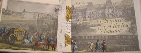 [PRIVATE PRESS] In Search of the Lost Chateaux, large folio clamshell cased collection of printed