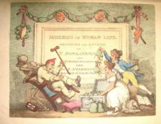 ROWLANDSON (THOMAS) Miseries of Human Life, 4to, 50 hand-col'd plates (J. Whatman watermarks for