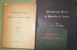 [MALAYA & INDIA] HOLTTUM (R.) Gardening in the Lowlands of Malaya, sm. 4to, illus. by Juraimi bin