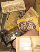 STEREOVIEWS, box of early stereoscopic views of Cuba, South America, Africa, Ireland and Paris,
