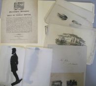 BEWICK (Thomas) coll'n of proofs, restrikes, etc., & a q. of silhouettes (30).