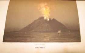 [VOLCANOS] BOSCOWITZ (A.) Les Volcans, 4to, 16 tinted litho plates, quarter morocco (worn), Paris,