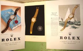 [ROLEX] Rolex Jubilee 1905 - 1920 - 1945, 4to, 25 tipped-in col. plates, card covers, slipcase,
