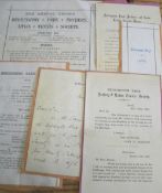 [ARCHERY / LAWN TENNIS] small q. of printed ephemera for BEDDINGTON PARK.