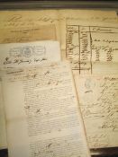 SLAVERY / CUBA. Group of manuscript documents recording the sale and transport of slaves /