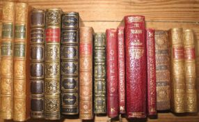 [BINDINGS] collection of 14 various leather bindings, sm 8vo et infra, incl. Bacon's Essays, 1863,