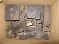 PRINTING BLOCKS, wooden, large & small, 19th c. (Q).