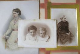 PHOTOGRAPHY, three opaltype portraits on porcelain, circa 1900.
