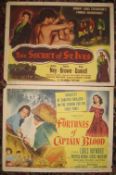 [FILM POSTERS] 2 x cabinet posters, small, each 11 x 14 inches (2).