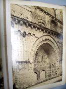 PHOTOGRAPH ALBUM / ARCHITECTURE. Folio album, large albumen photographs of French churches and