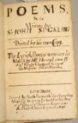 SUCKLING (John) Poems, 8vo, title & other pp. in early replacement ms. form, [L., 1646] (w.a.f.).