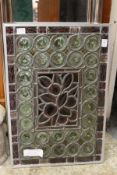 A French Touraine leaded glass panel.