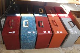 Ten cases containing numerous records.