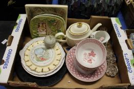 Decorative china and glass.