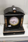 A good Victorian slate mantle clock.