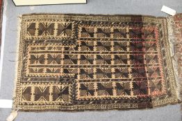 A small Persian rug.