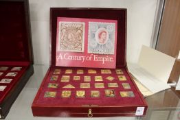 The Empire Collection, a cased set of twenty five silver gilt Royal commemorative ingots.