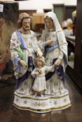 A continental porcelain religious group.