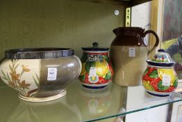 A flower bowl and other items.