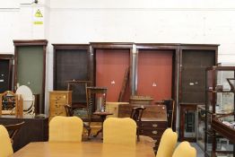 Six 19th century rosewood bookcases / cupboard bookcases of various shapes and sizes, some with