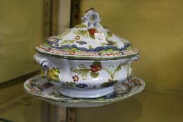 A continental tureen, cover and stand.