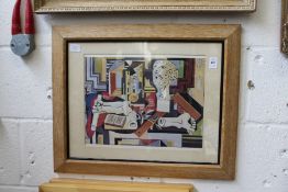 Pablo Picasso, abstract colour print.