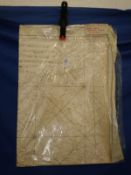 An 18th century marine map, south coast and Channel Islands, unframed.