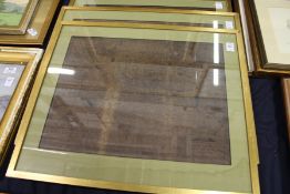 A set of three framed and glazed maps.