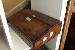 A Victorian rosewood writing slope.