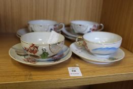 Japanese egg shell cups and saucers.