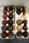 A good collection of specimen wood eggs.