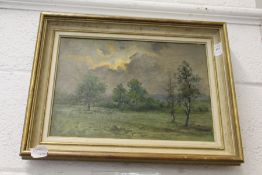 Rural Landscape with Trees oil on canvas.