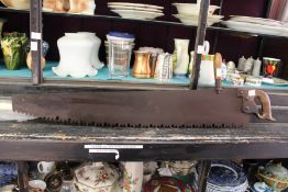 An old hand saw.