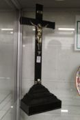 An ebony crucifix.