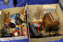 Two boxes of miscellaneous collectables.