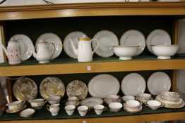 A good collection of modern Crown Derby porcelain, various designs to include Gold Aves, Brocade,