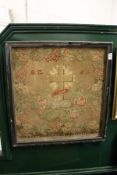 A 19th century embroidered picture.