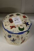 Miro, a small painted earthenware box and cover.