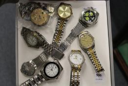 A quantity wristwatches, watch parts etc.