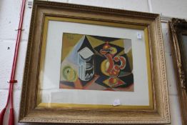 Pablo Picasso, abstract colour print.