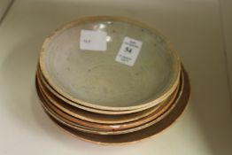 Six early Chinese terracotta bowls.