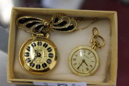 Two ladies' fob watches.