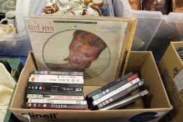 Two David Bowie limited edition picture discs, Aladdin Sane and Ziggy Stardust, together with