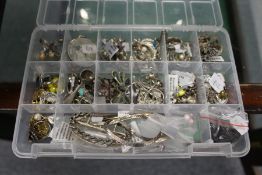 A box containing silver jewellery.
