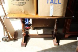 A refectory style dining table.