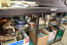 A large quantity of decorative china, glass etc.