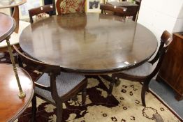 A Regency style circular mahogany breakfast table.