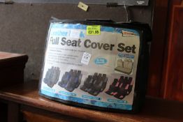 A set of car seat covers.