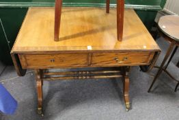 A Regency style mahogany sofa table.