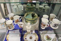 A small group of Royal commemorative items to include mugs etc.